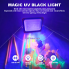 Picture of UV Led Floodlight with Plug 50W 100W Blue Light 395nm Fluorescent UV Curable lamp for Home Office Hotel Halloween Party Art Painting Spotlight