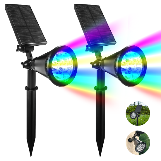 Picture of Waterproof IP65 LED Floodlight Outdoor Spaces Solar Energy Lawn for Courtyard Villa Garden Tree Landscape Spotlight Wall Lamp