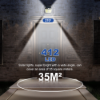 Picture of Smart Super Bright 6000K Outdoor 412LED Solar Garden Light 4 Sides Wall Lamp Light Motion Sensor Security Light Waterproof