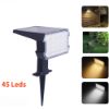 Picture of LED Solar Garden Light Waterproof 2 in 1 Easy Installation 45Leds Outdoor Solar Ground Lamp for Yard Pathway Wall Lawn