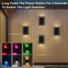Picture of Outdoor LED Solar Wall Light IP65 Waterproof Solar Powered Fence Light up and Down Illuminate Garden Yard Corridors Villas Lamp