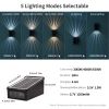 Picture of Outdoor LED Solar Wall Light IP65 Waterproof Solar Powered Fence Light up and Down Illuminate Garden Yard Corridors Villas Lamp