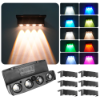 Picture of Auto RGB Wireless LED Solar Wall Light for Garden Fence Stairs Deco Atmosphere Lamp Outdoor IP65 No-drill Solar Step Light