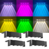 Picture of Auto RGB Wireless LED Solar Wall Light for Garden Fence Stairs Deco Atmosphere Lamp Outdoor IP65 No-drill Solar Step Light