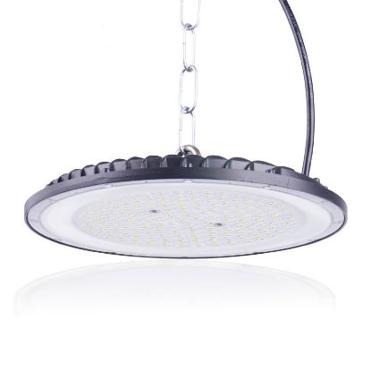 Picture of Industrial Commercial High Bay Light 100W 200W 300W High Brightness UFO Lamp for Warehouse Stadium Railway Station Parking Lot