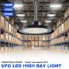Picture of LED High Bay Light with Driver 100W 150W 200W Waterproof Industrial UFO Lamp for Workshop Garages Stadium Warehouse Parking Lot