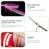 Picture of 5mm Cob Led Strip DC5V 12V 24V 400leds/m Flexible Dimmable Cuttable Single Color Led Tape 8W/m