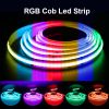 Picture of RGB COB LED Strip Lights 24V 840leds/m 10mm Red Green Multicolor Changeable LED Tape 12V 450leds/m 5mm