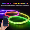 Picture of 360° Round RGBIC RGB Addressable LED Neon Flex Rope Woven Strip Lights 5V with USB and APP Remote Control