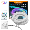 Picture of 360° Round RGBIC RGB Addressable LED Neon Flex Rope Woven Strip Lights 5V with USB and APP Remote Control