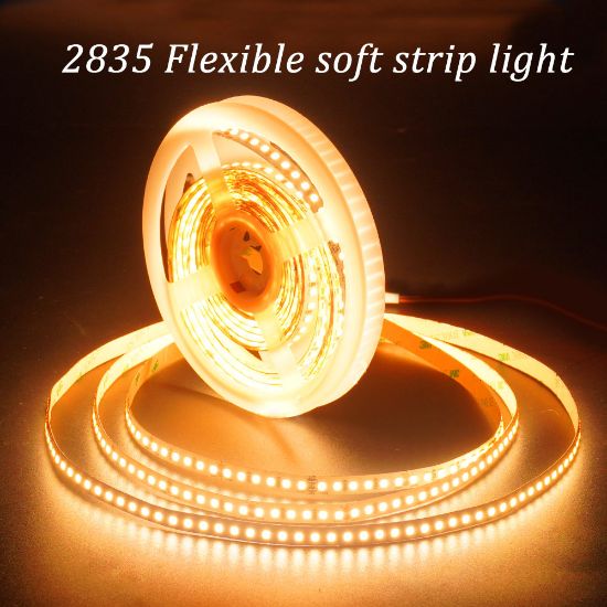 Picture of SMD 2835 Led Strip Light DC24V 8mm 168leds/m IP20 Led Tape Project Use Lighting White String 1800K 2200K 2700K 3000K 4000K 6500K