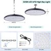 Picture of Industrial Commercial High Bay Light 100W 200W 300W High Brightness UFO Lamp for Warehouse Stadium Railway Station Parking Lot
