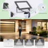 Picture of 3000K 6500K Led Floodlight 30W 50W 100W Outdoor Motion Detector LED Spotlight with Radar and Twilight Sensor IP66 Waterproof