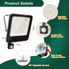 Picture of 6500K 50W 100W 150W 200W Outdoor LED Flood Light IP65 Waterproof Motion Sensor Security Light for Courtyard Garden Bright Wall Mount 220-240V