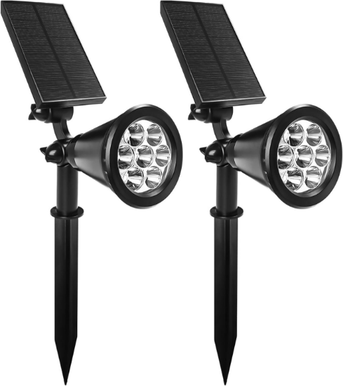 Picture of RGB Solar Garden Light IP65 Waterproof 7LEDs Outdoor Landscape Solar Powered Lamp for Wall Pathway Lawn Courtyard