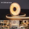 Picture of 4mm Cob Led Strip Light DC5V 12V 24V 480leds/m Flexible Dimmable Cuttable Single Color Led Tape 5W/m
