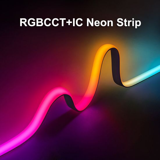 Picture of RGBCCT+IC Dream Color LED Neon Strip 18mm 24V 1428leds/m Pixel WS2811 Addressable RGBIC+CCT Led Tape IP20 IP65