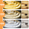 Picture of 8mm Cob Led Strip 12V 24V 320leds/m Flexible Dimmable Cuttable White Warm Led Tape 10W/m IP20